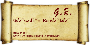 Góczán Renátó névjegykártya
