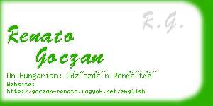 renato goczan business card